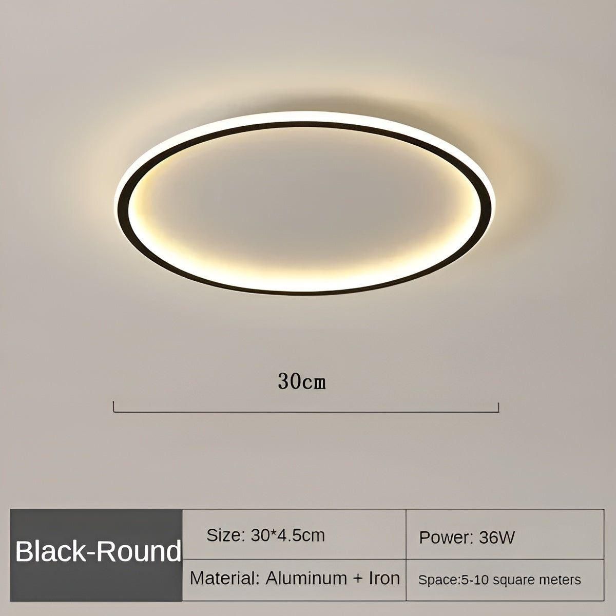 CircleBright Light - Minimalistisk Rund Taklampa för Ditt Hem Carvallo