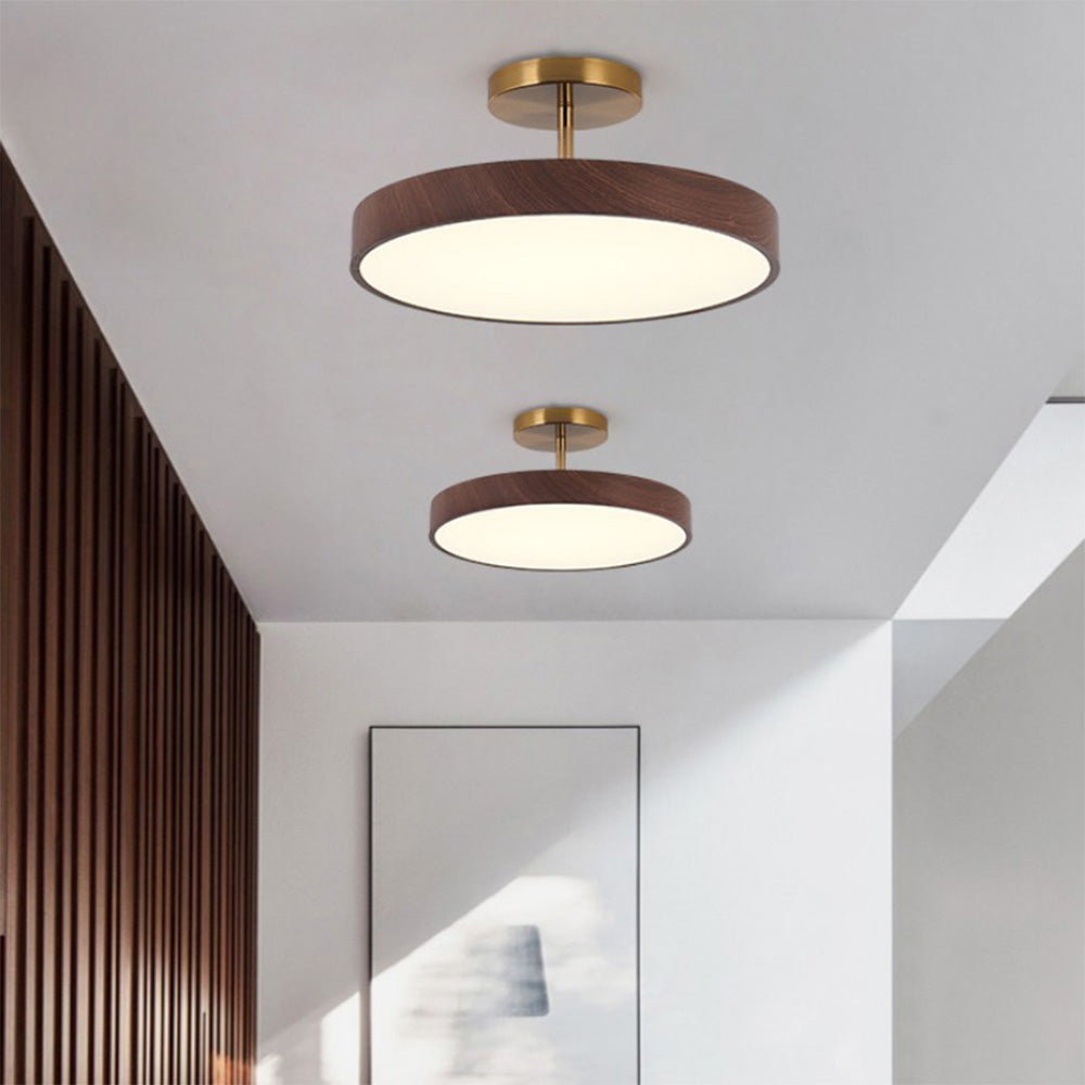 Semi-Flush Trä LED Taklampa – Modern Stil Carvallo