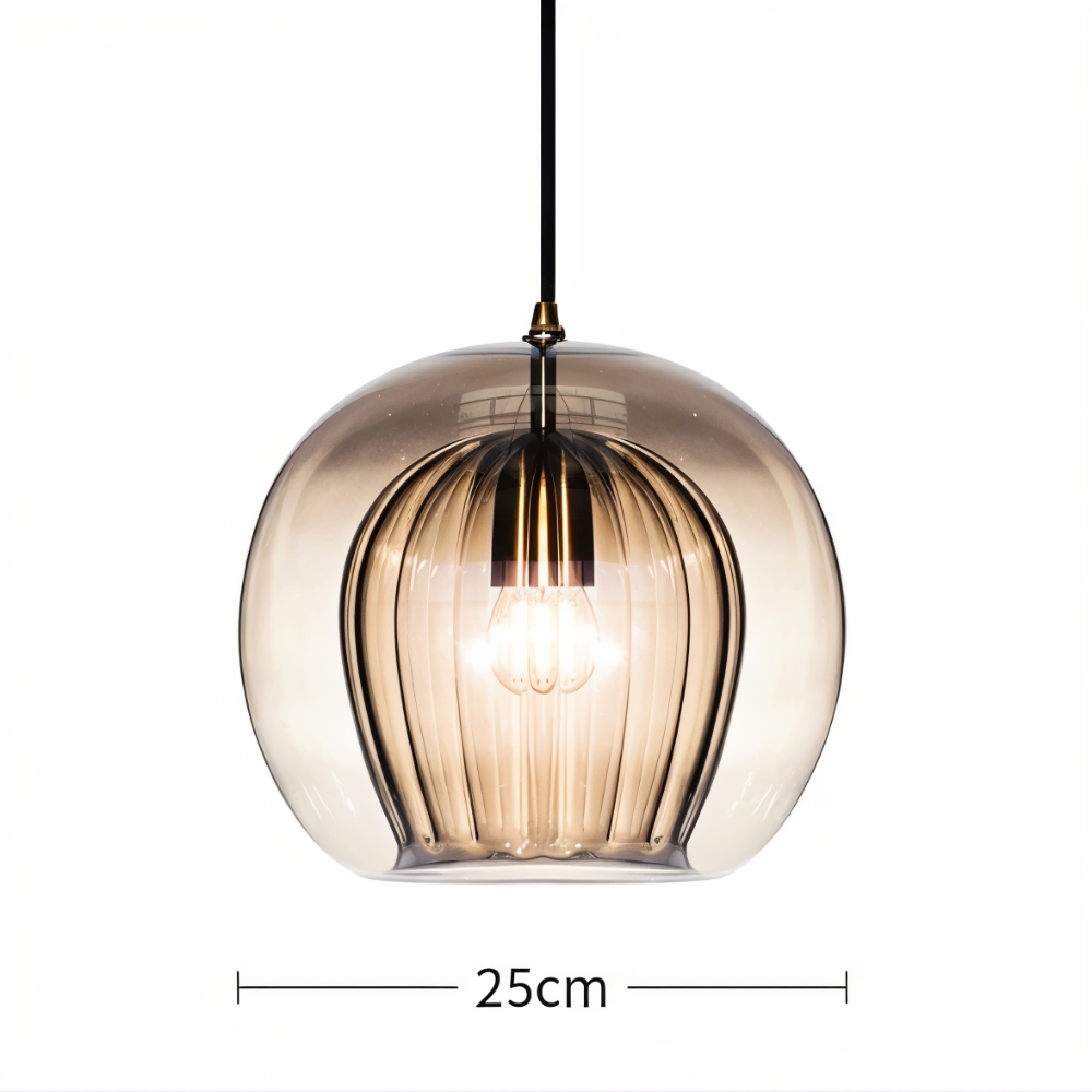 Veloura Globe Pendellampa – Vintage Glas Taklampa i Modern Design Hemnix