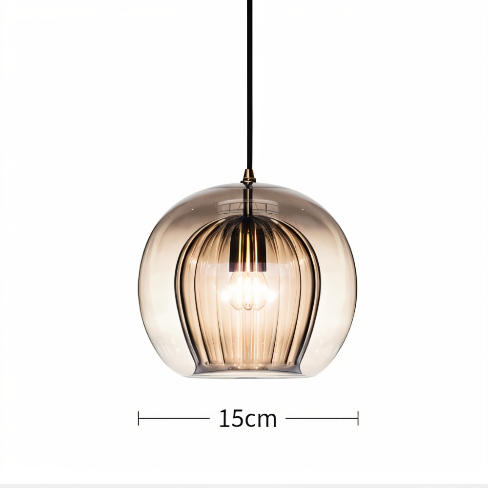 Veloura Globe Pendellampa – Vintage Glas Taklampa i Modern Design Hemnix