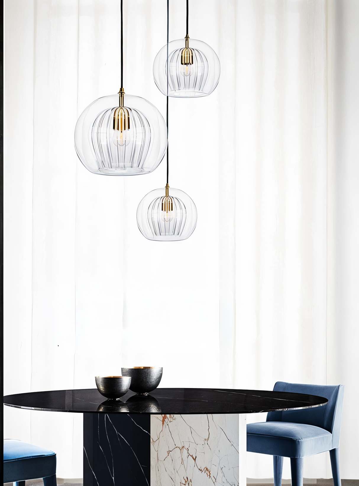 Veloura Globe Pendellampa – Vintage Glas Taklampa i Modern Design Hemnix