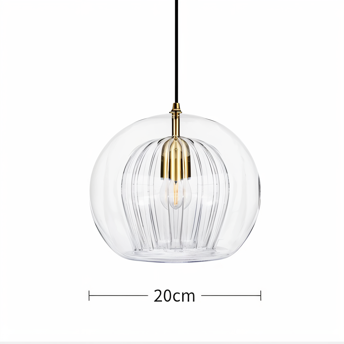 Veloura Globe Pendellampa – Vintage Glas Taklampa i Modern Design Hemnix