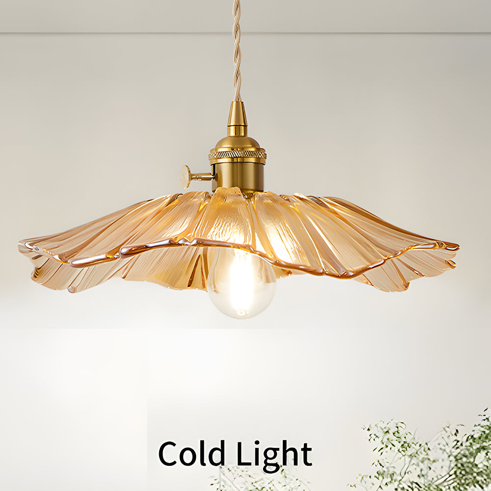 Vintage Floral Glass Pendant Light Fixture for Dining Room - Elegant Retro Design to Illuminate Your Space Carvallo