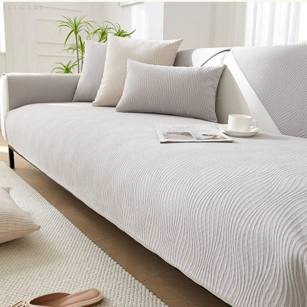 Cloud Sofa - Elegant och Superskön Chenille Soffa Täcke L form Carvallo