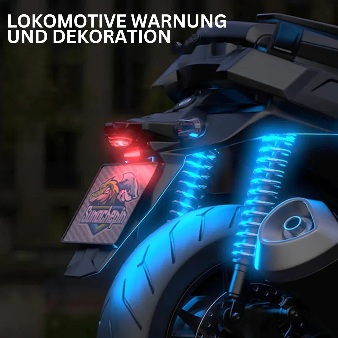 Trådlöst LED-motorcykelbakljus – Uppladdningsbar fjärrkontroll för broms- och varningsljus Carvallo