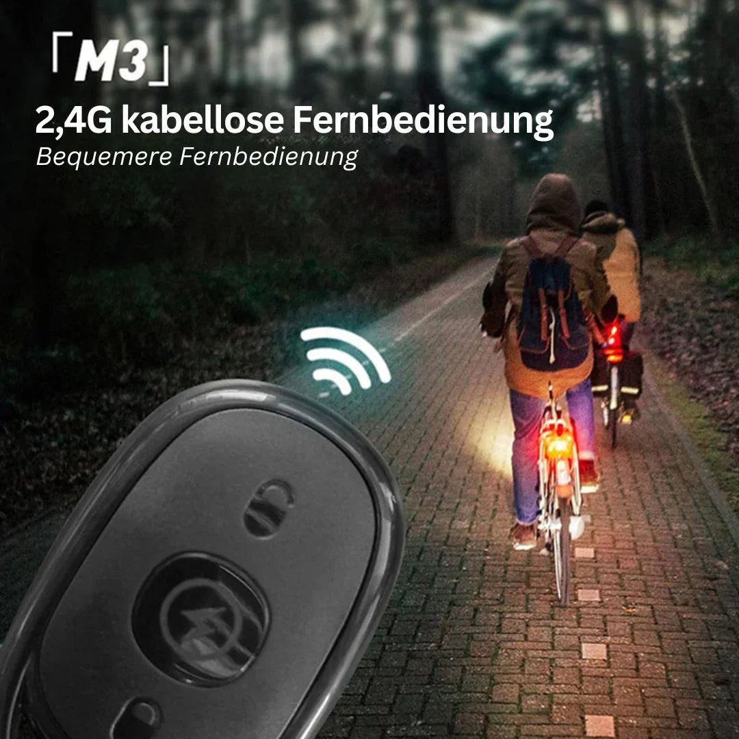 Trådlöst LED-motorcykelbakljus – Uppladdningsbar fjärrkontroll för broms- och varningsljus Carvallo