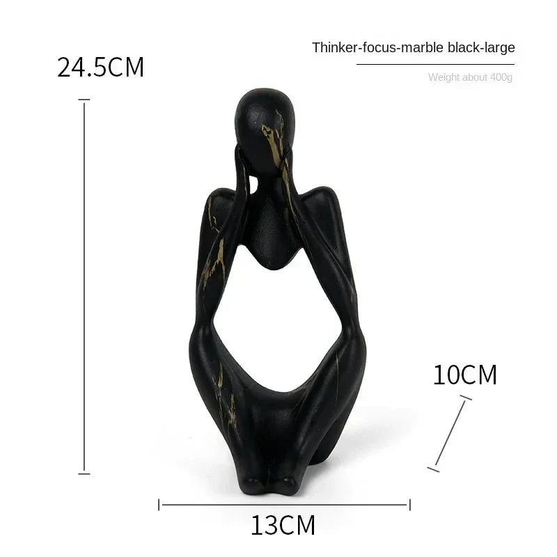 Tänkerstatyett - Färgglad graffiti, handgjord konstskulptur MILA Sverige