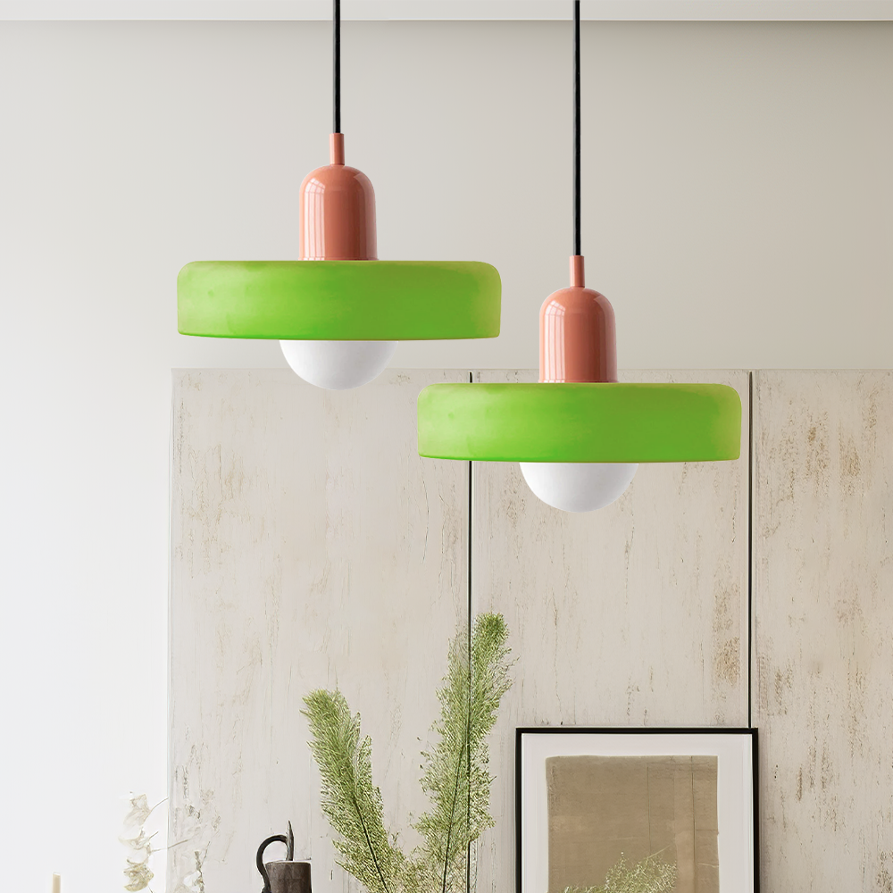 Bauhaus Inspired Colorful Glass Pendant Lamp Carvallo