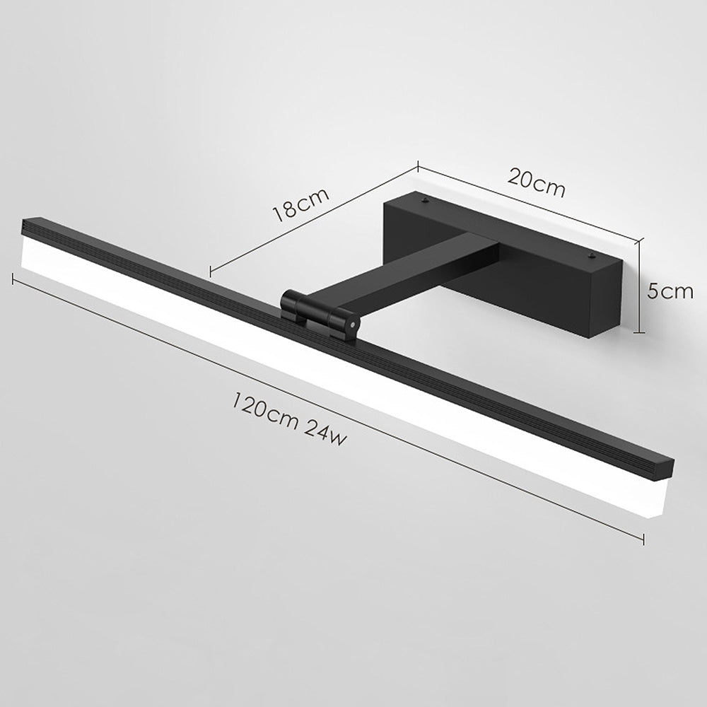 Samtida svart LED-spegel badrumslampa Carvallo