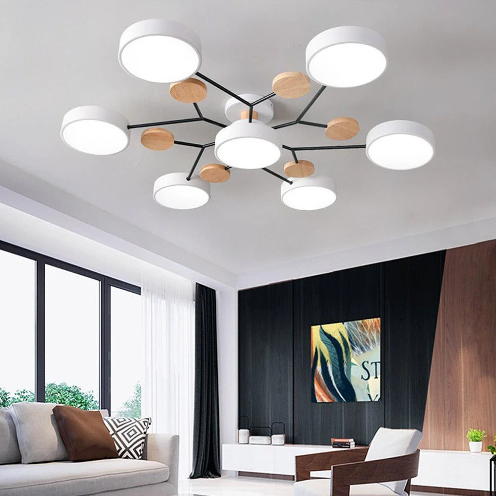 Iron LED Taklampa | Modern Semi-Flush Belysning | 33.46 till 37 tum | Stilig Hemdekoration Carvallo