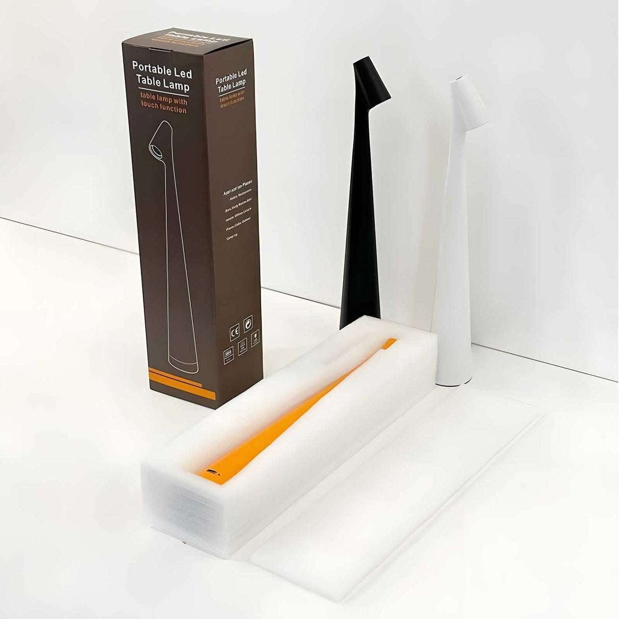 SlimLuxe - Sladdlös Bordslampa med Justerbar Ljusstyrka Carvallo