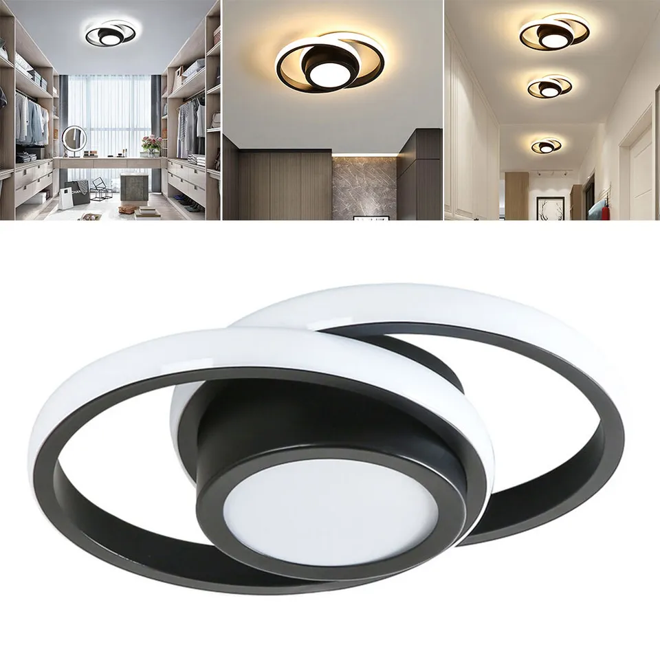 Dubbel Ring LED Taklampa | 10,6 tum Diameter | Sleek Minimalistisk Design | Modern Hem Accent | Brick by Brick Carvallo