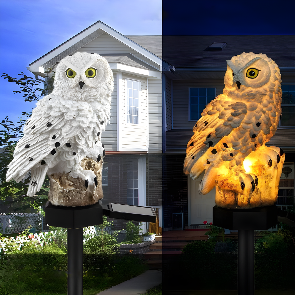 OwlGlow Lampa - Solcellsdriven Uggla LED Lampa Trädgårdsdekoration Ljus Carvallo