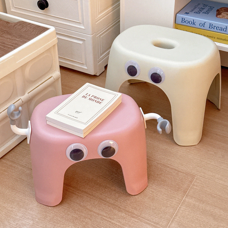 Modern minimalistisk elliptisk pall - Armlös rygglös PP låg sits för vardagsrum och hem MILA Sverige