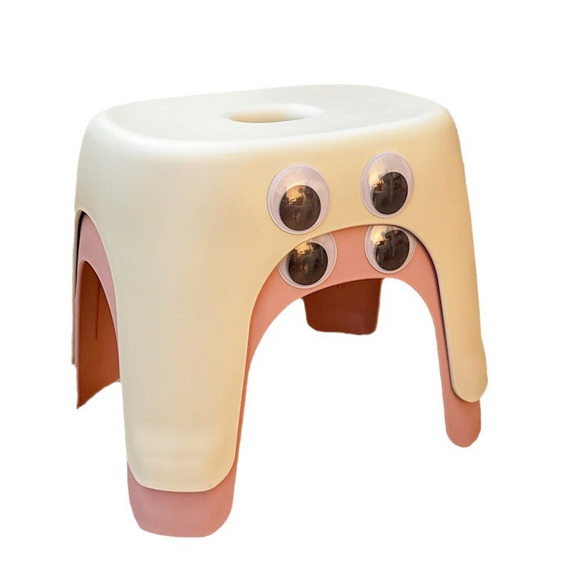 Modern minimalistisk elliptisk pall - Armlös rygglös PP låg sits för vardagsrum och hem MILA Sverige