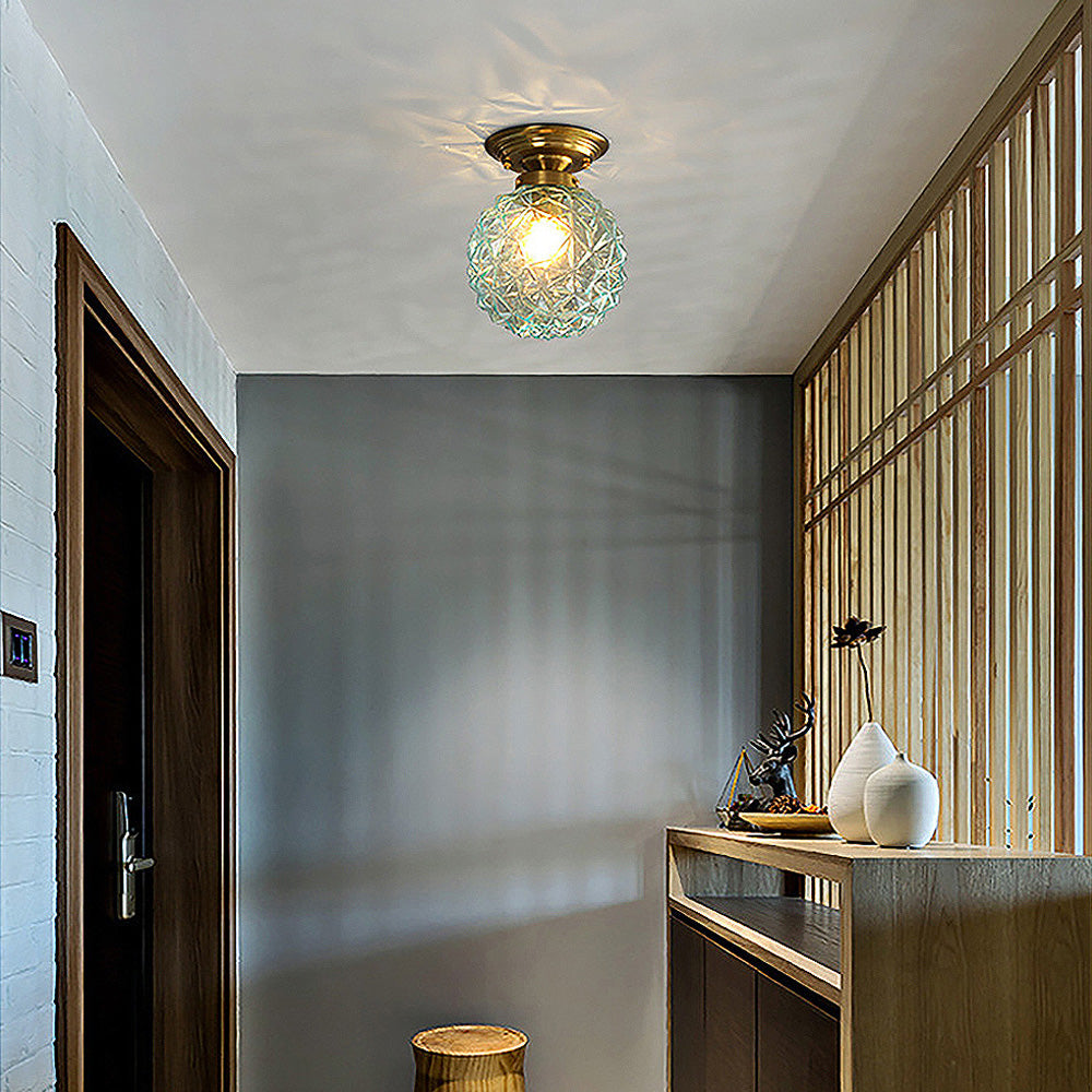 Modern Klar Glas Boll Taklampa för Hallen Carvallo