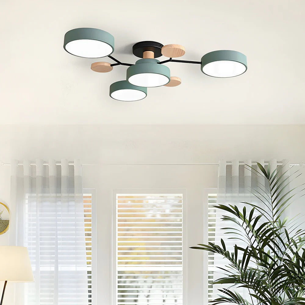 Samtida Semi-Flush LED Taklampa Carvallo