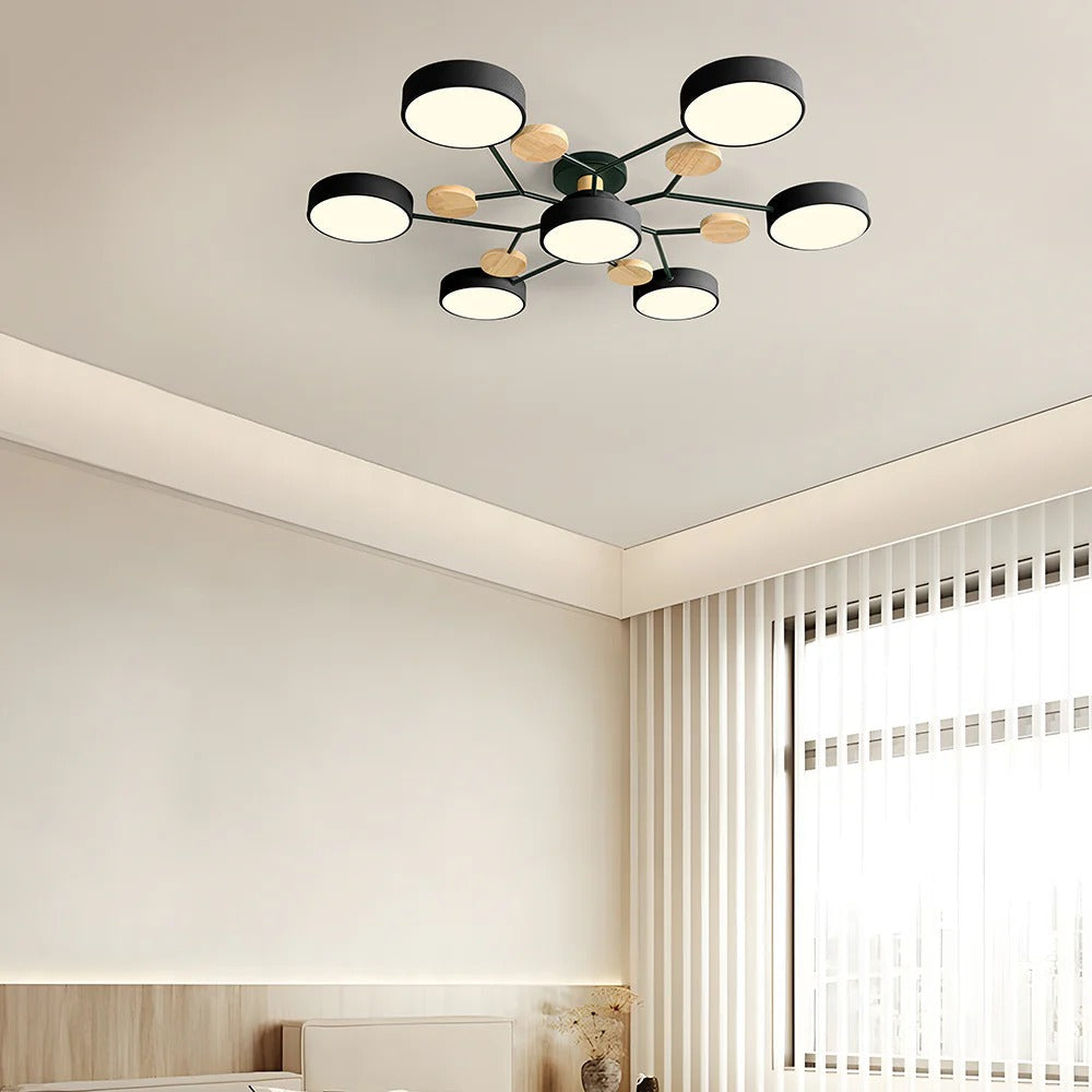Taklampa Modern LED Flush Mount Kristallkrona Carvallo