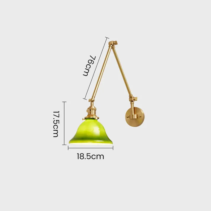 VintageGreen – Justerbar Klassisk Vägglampa för Stilren Belysning Carvallo