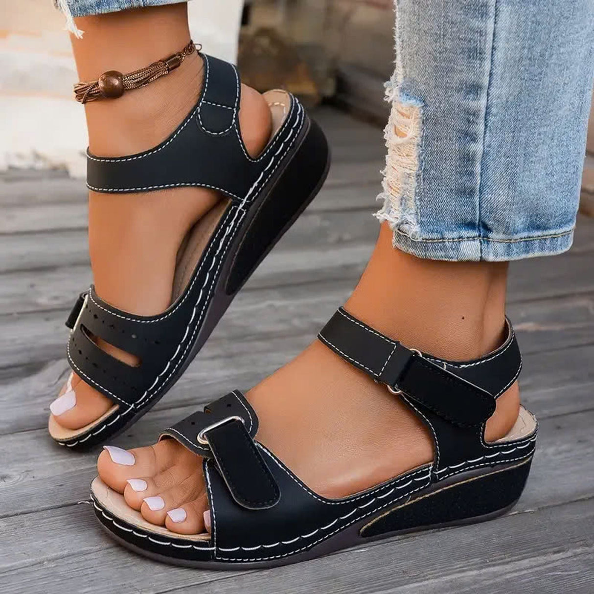 Norelle™ Ortopediska sandaler-Hemnix-Svarta-35-Hemnix