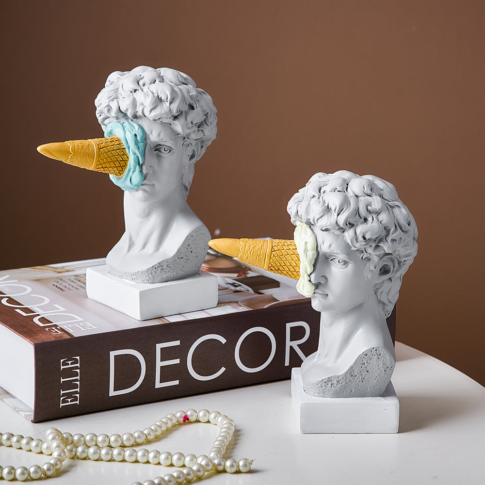 David Glassstaty Hem Dekor för Kreativ Bokhylla Display Carvallo