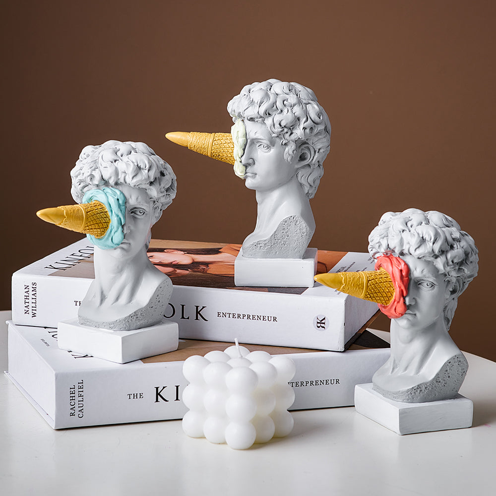 David Glassstaty Hem Dekor för Kreativ Bokhylla Display Carvallo