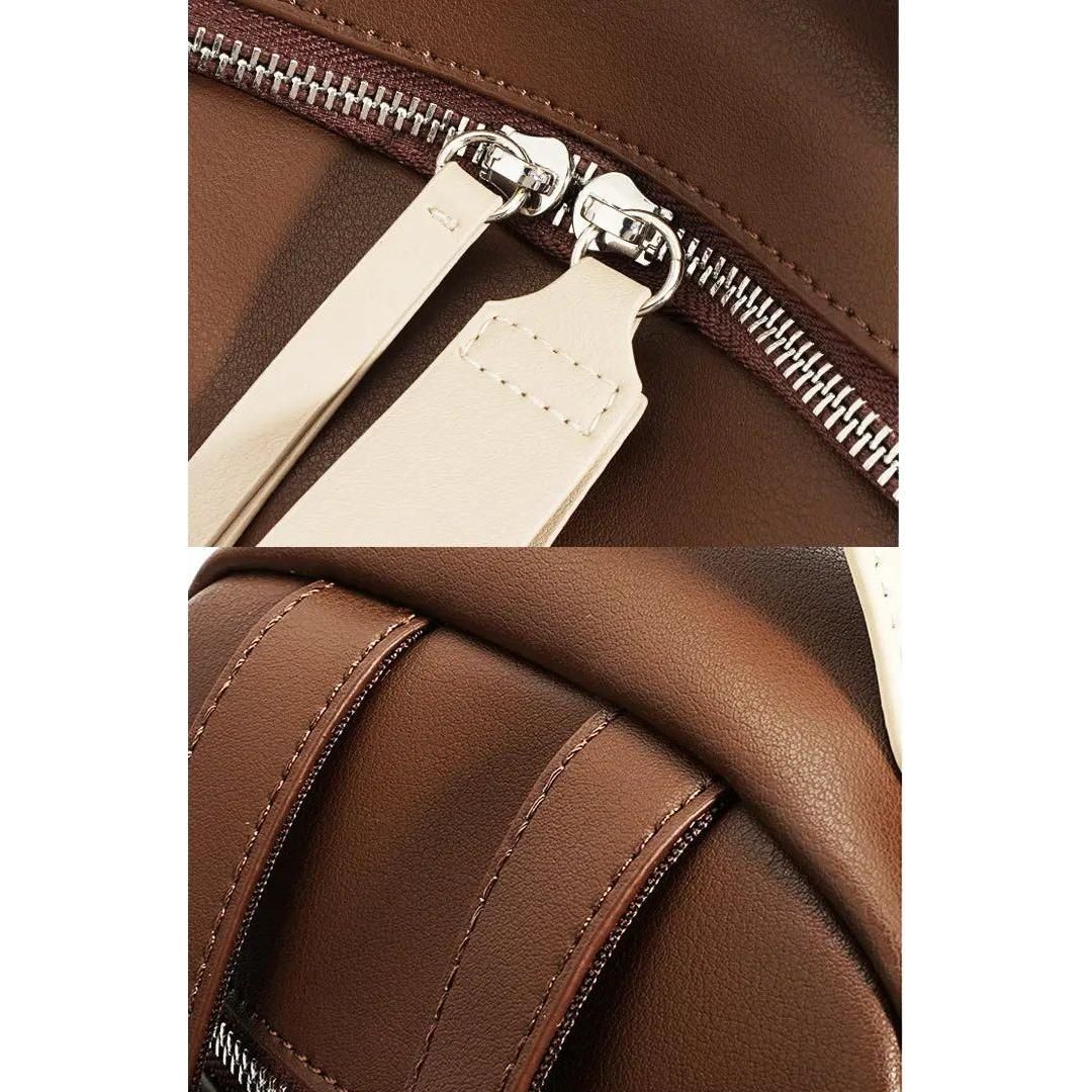 Nuvanié Lyx Dams Rucksack | Handgjord av Veganläder | Mångsidig & Stilren | I 4 Färger Carvallo