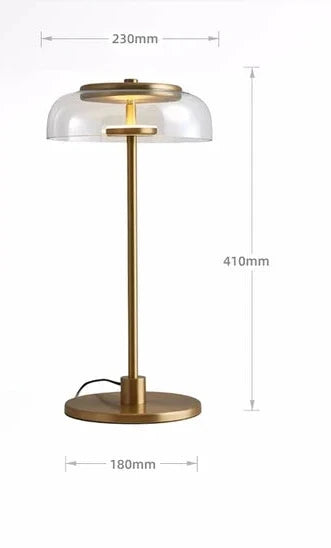 LumiGlow – Postmodern LED Bordspegel med Glaslock för Stilfull Belysning Carvallo