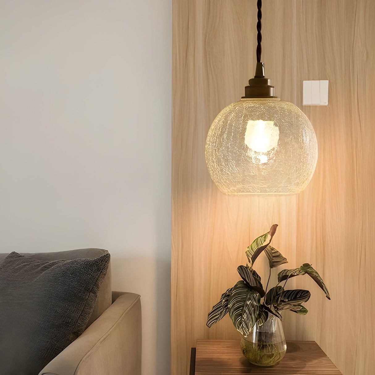GlossyGlass Light - Nordisk kristallglas minimalistisch hängande lampa Carvallo