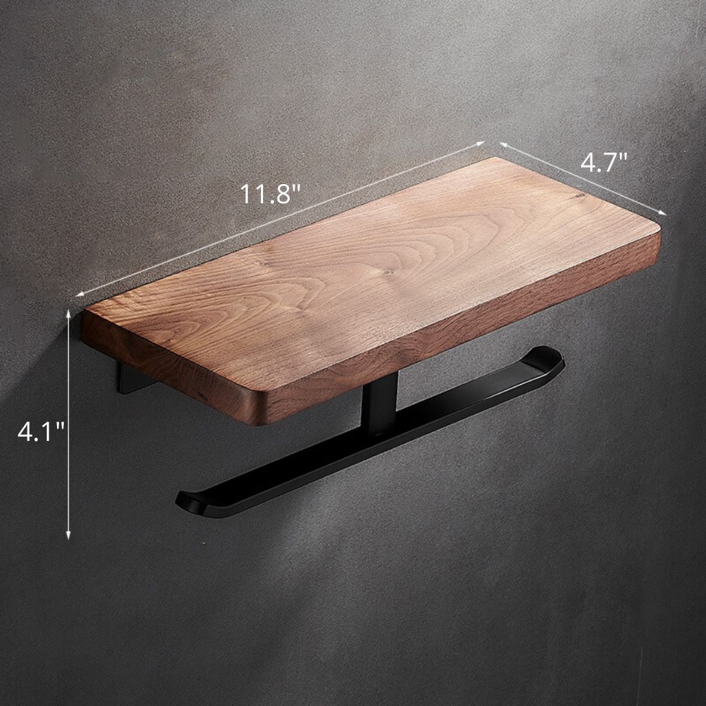 TimberWood - Toalettpappershållare i trä med praktisk telefonhylla MILA Sverige