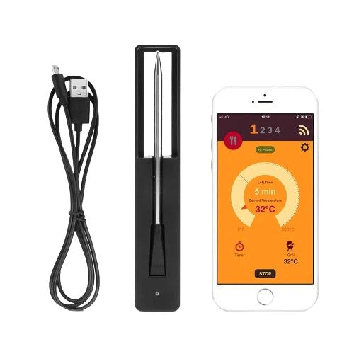 Trådlös Smart Kötttermometer – Precist Laga Mat med Smartphone-Integration Carvallo