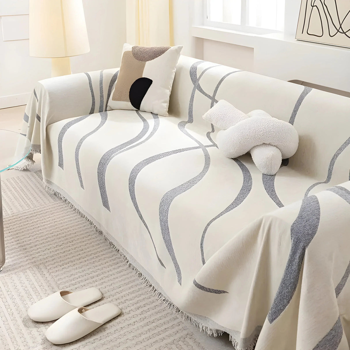 Italienska lyx vändbara sofföverdrag | Tryckta mönster sofföverdrag Carvallo