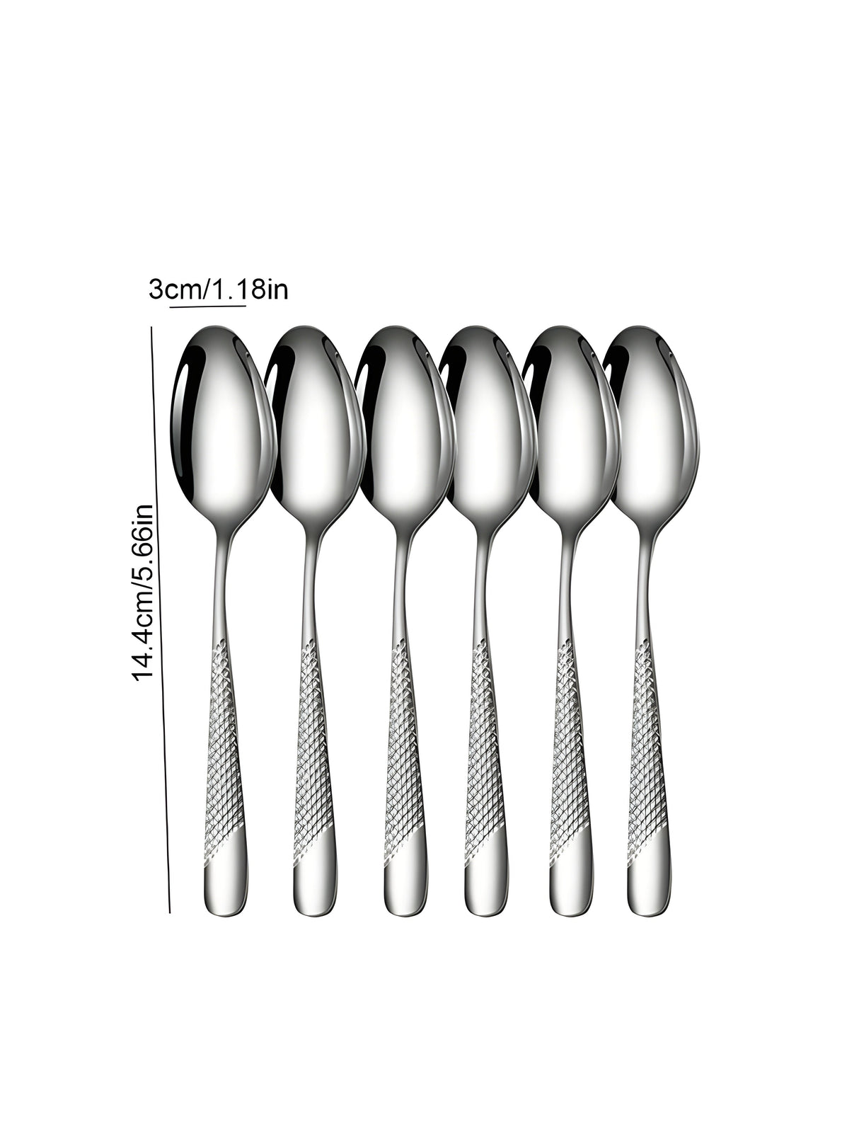 6/30 Stycken Rostfritt Stål Silver Bestick Set med Elegant Design Carvallo