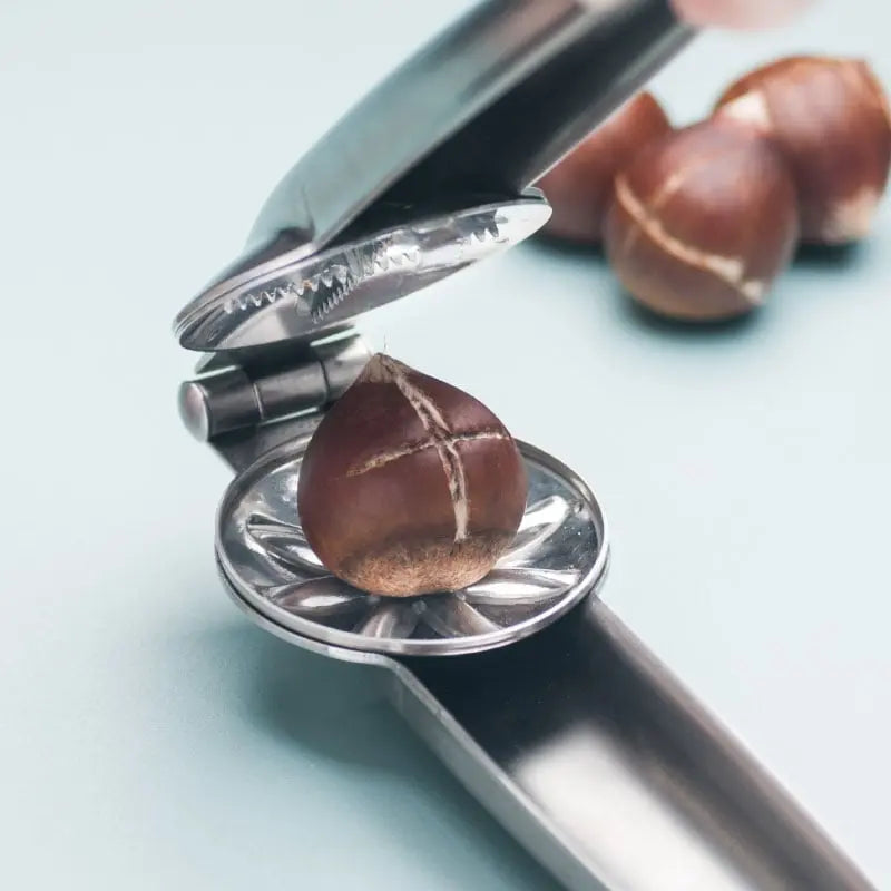 NutMaster - Premium kastanjeöppnare – Enkel skalskärare i rostfritt stål MILA Sverige