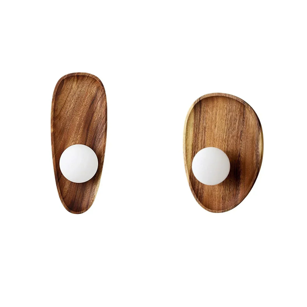 WoodGlo – Minimalistisk V�gglampa i Massivt Trä med LED-belysning Carvallo