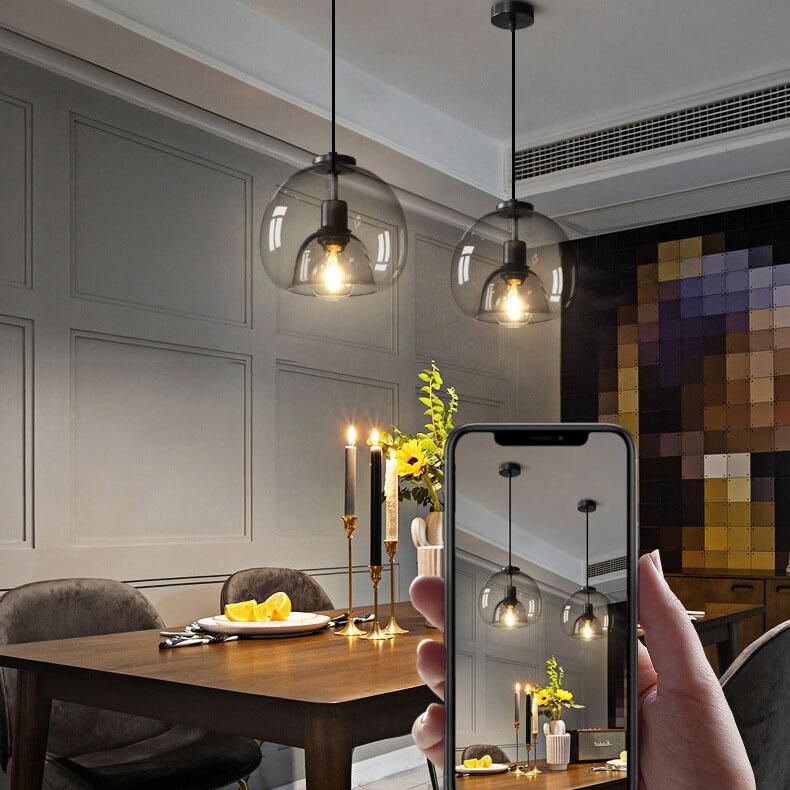 Eliz taklampa – Munnblåst glas med modern elegans, höjdjusterbar Carvallo