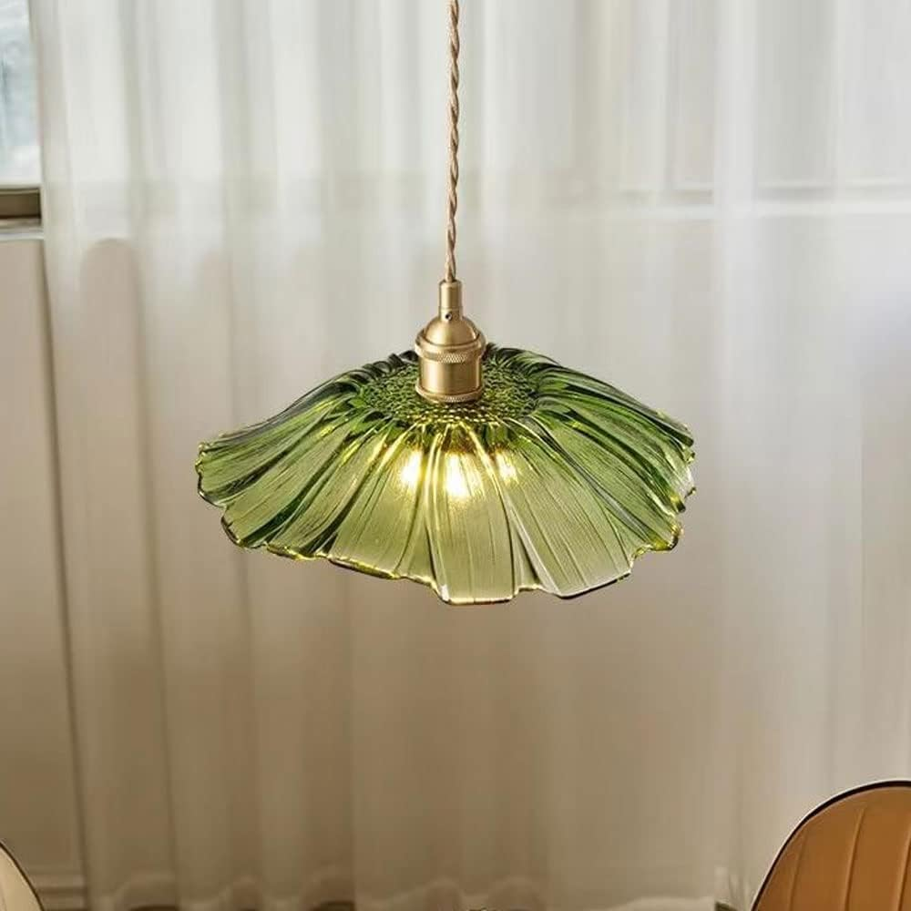 Vintage Floral Glass Pendant Light | Retro Elegance | Warm Glow | Justerbar Hängande | Brick by Brick Carvallo