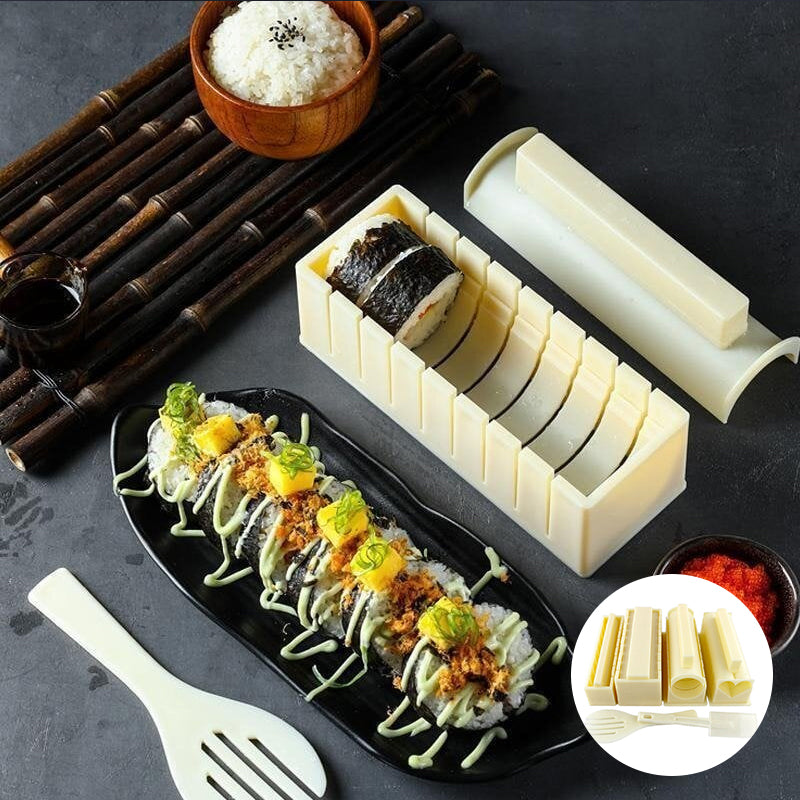 DIY Sushi Mäster-Set – Enkelt sushi-form-set för perfekta hemgjorda rullar Carvallo