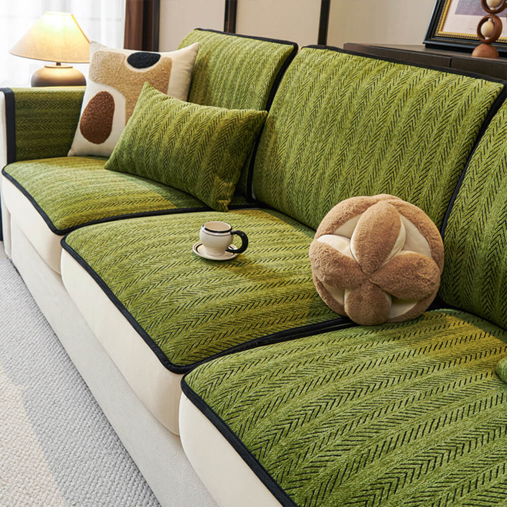 Klassisk Retro Stretch Chenille Sofföverdrag Full Protection Carvallo