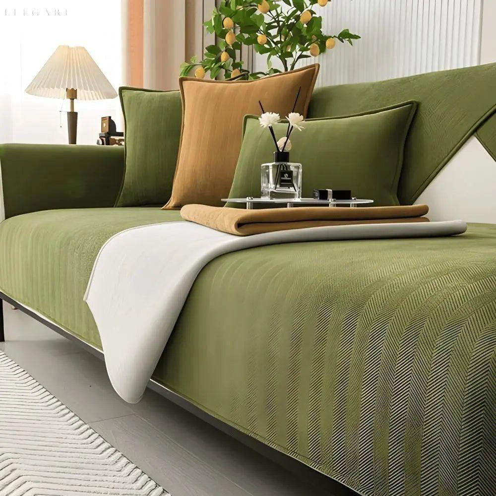 Sofföverdrag för L-form – Halkfritt mjukt soffskydd för komfort och stil Carvallo