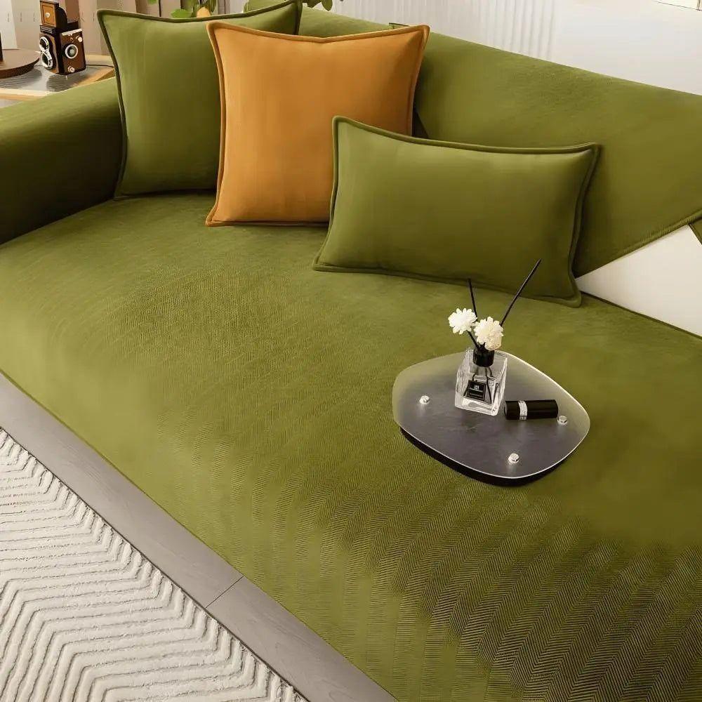 Sofföverdrag för L-form – Halkfritt mjukt soffskydd för komfort och stil Carvallo