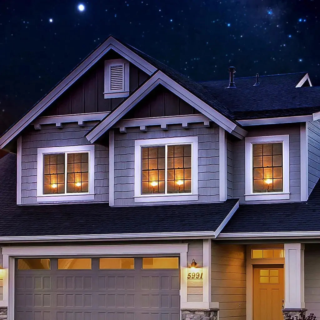 Flamfria LED-fönsterljus – Set om 6 med automatisk skymnings- till gryningssensor MILA Sverige