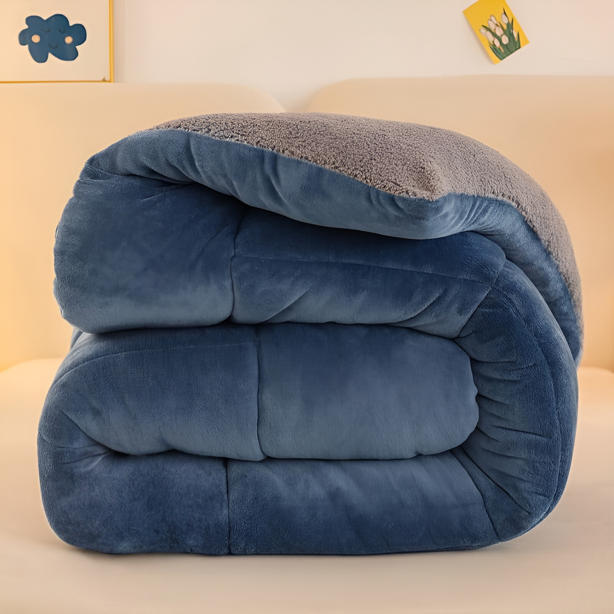 FleeceCozy Filt - Varm Köpsert Sherpa-Fleece-Filt Carvallo