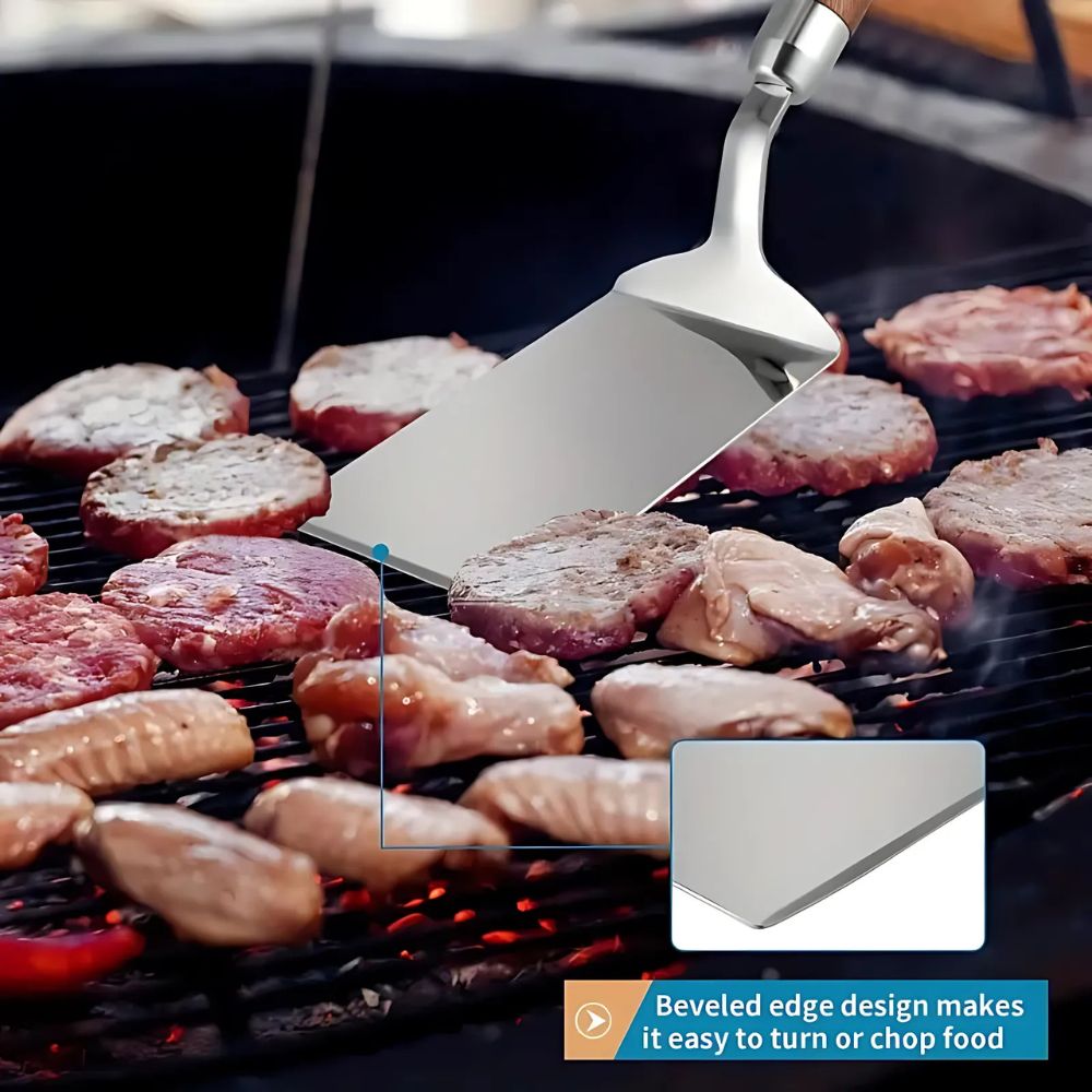 Rostfritt Stål Kök Spatel med Trähandtag Carvallo