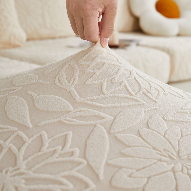 Blommig Sammet Stretch Hela Wrap Soffskydd Sofföverdrag Carvallo