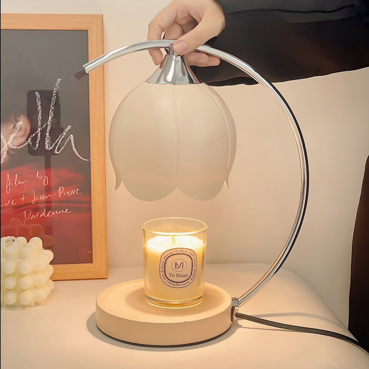 Bordslampa med ljusvaxsmältare Carvallo