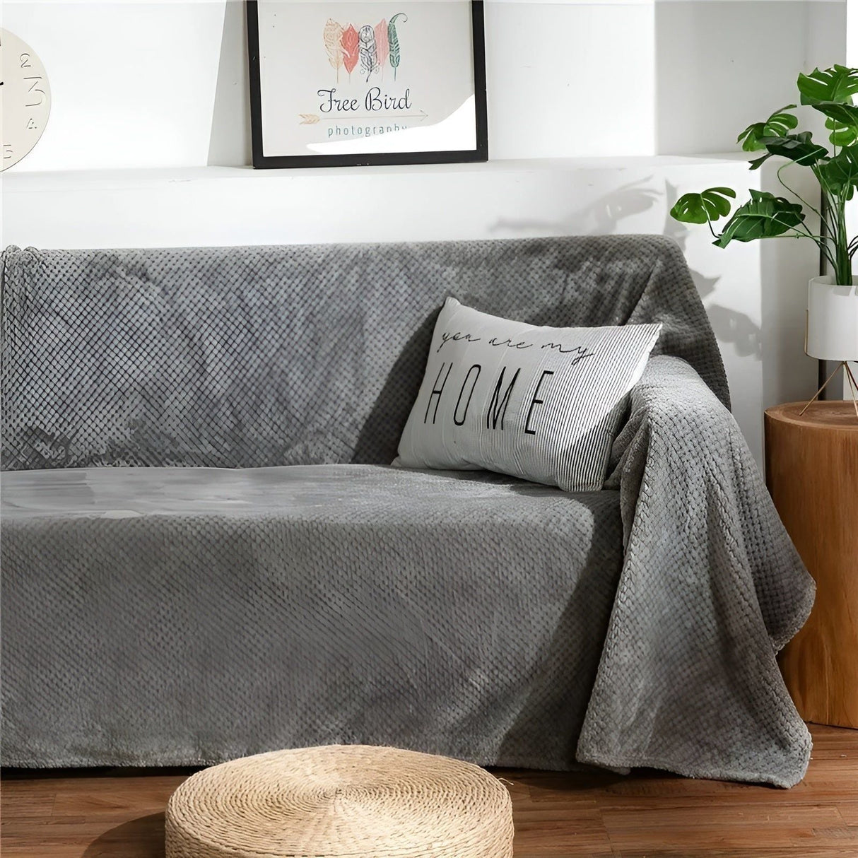 Mysig sofffilt – Extra tjock och mjuk | Kingsize-storlek för soffa eller säng Carvallo