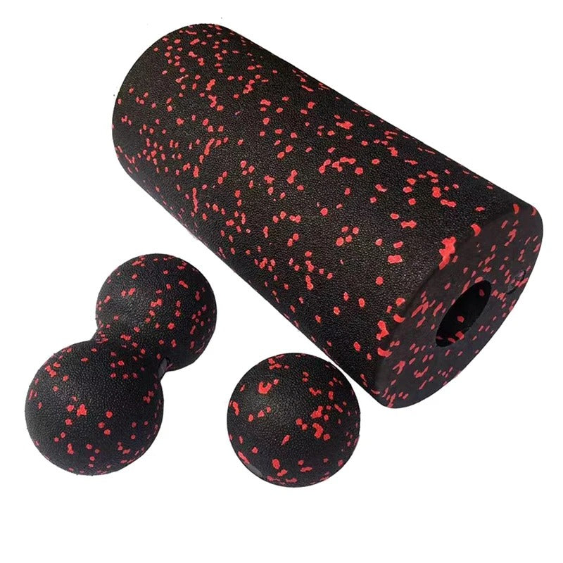 Massagebollar & foamroller för stel rygg och spända muskler-Hemnix-Röd-Hemnix