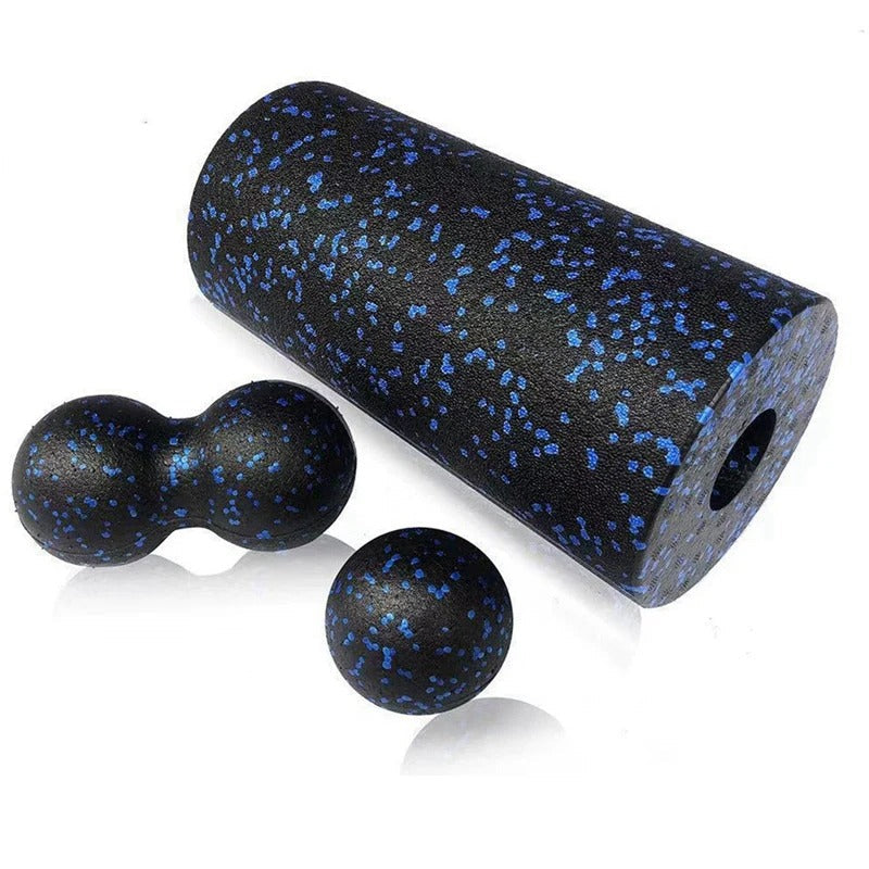 Massagebollar & foamroller för stel rygg och spända muskler-Hemnix-Blå-Hemnix