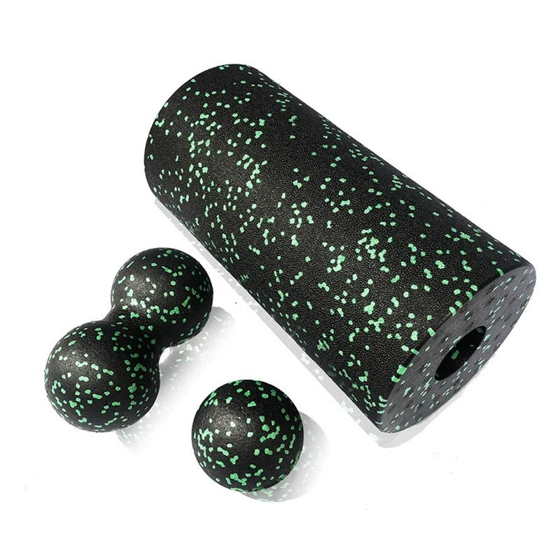 Massagebollar & foamroller för stel rygg och spända muskler-Hemnix-Grön-Hemnix